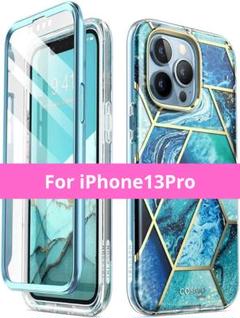 iPhone13Pro用 全面保護型ケース マーブル 大理石柄