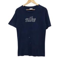90s NIKE ナイキ　ビンテージ半袖Tシャツ　センターロゴ　ネイビー　S