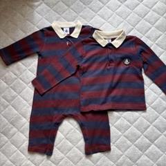 PETIT BATEAU プチバトー ロンパース ロンT セット 兄弟コーデ