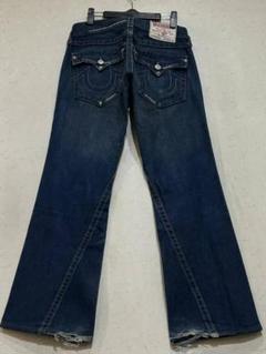 USA製 TRUE RELIGION 濃紺 インディゴ ヴィンテージ デニム トゥルーレリジョン ＃803 DARK VINTAGE デニム 濃いめ