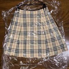 Burberry ベージュ チェック スカート - メルカリ
