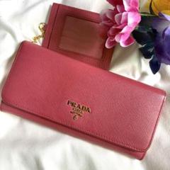 極美品✨PRADA 長財布 カードケース付き ベビーピンク レディース 極美品✨PRADA 長財布 カードケース付き ベビーピンク