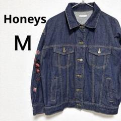 Honeys ハニーズ デニムジャケット Gジャン ジージャン 花柄かわいい M