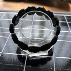 ブラック多角形ビーズブレスレット