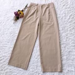 日本製【コルサージュ】ワイドパンツ　ウエストゴム　ストレッチ　ジャージ素材　Ｆ