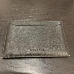 PRADA カードケース 黒 レザー