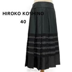 HIROKO KOSHINO ヒロココシノ プリーツスカート サテン スカート