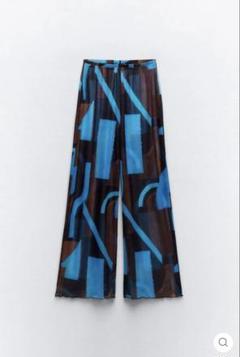 【新品未使用】ZARA プリントチュール パンツ　セットアップ可能