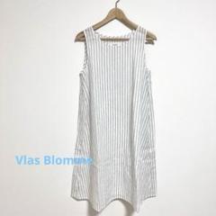 Vlas Blomme ヴラスブラム　ストライプ　ノースリーブワンピース　リネン