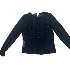 ZARA BASIC ブラック長袖ブラウス