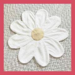 ジェラートピケ◆マット　花型　ラグ　白