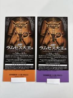 ラムセス大王展 限定 図録 図鑑 シュリンク付き 新品未開封 ラムセス大王展 団体鑑賞券(土日祝・特定日) 一般1枚、中高生1枚