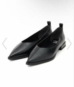 【極美品】オデットエオディール エナメル パンプス フラットシューズ リボン 黒 フラットシューズ | ODETTE E ODILE (Women)/オデット エ