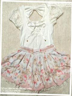 リズリサ　リボン　レース　トップス　スカパン　花柄　ウィッシュコア　バレエコア