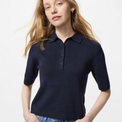 新品　UNIQLOユニクロ　ポロセーター　ネイビー　Ｓ