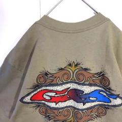 希少 90s USA製 ゴードンアンドスミス バックプリントTシャツ M カーキ