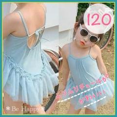 【売り尽くし❣️】★120/2XLサイズ★チュール水着 女の子 ワンピース水着 ❶