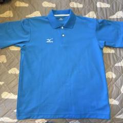 Mizuno M JASPO 青 ポロシャツ
