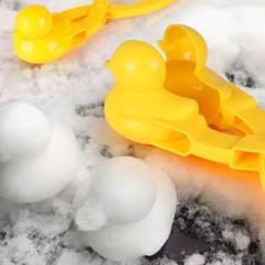 雪合戦 雪玉づくり 大きいサイズ 雪だま製造機 ひよこ　２個セット(アヒル)