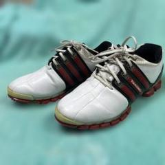 美品❗️TOUR360 ゴルフシューズ 《25.5cm》ホワイト/レッド【55】