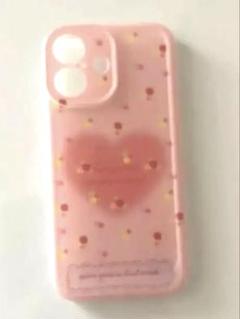 新品 激安 かわいい ピンク ハート 花柄 iPhone 16ケース