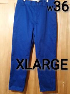 XLARGE　W36　ワークパンツ　ブルー