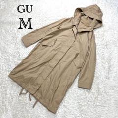 GU ライトモッズコート　ベージュ　ロング　フード　オーバーサイズ　綿　M