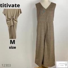 titivate ティティベイト サロペットパンツ オーバーオール ビックリボン