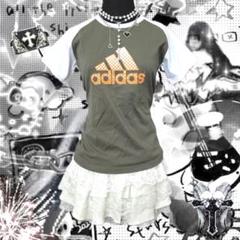 00s y2k adidas アディダス ピチtロゴt 平成ギャル ラグランt