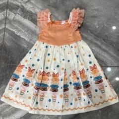 美品シャーリーテンプルアイスクリームタワーワンピース120 キッズワンピース