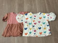 キッズTシャツ2枚セット 110cm ハート　フリル　カラフル