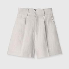 【タグ付き新品】anuans リネンバミューダパンツ　beige アニュアンス anuans リネンバミューダパンツ （BEIGE