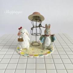 ナチュラルキッチン　ショッピングうさぎさん　オブジェ　トルソー　帽子　ハンガー