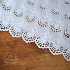 【美品】フランスアンティーク RP手刺繍スカラップ テーブルセンター[3073] woburn-abbey-40cm220cm-woburn-
