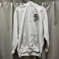 カオナカ 刺繍パーカー Lサイズ グレー 訳あり