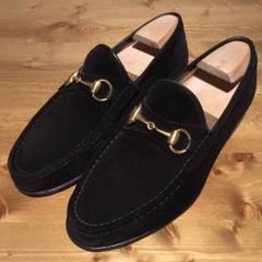 GUCCI ITALY製 / グッチ ビットローファー 黒金 7 D 25.5