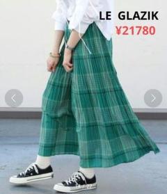 LE GLAZIK ルグラジック　ローンチェックプリーツスカート　¥21780 LE GLAZIK ルグラジック ローンチェックプリーツスカート ¥21780