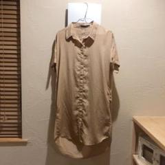 KBF ベージュコクーンシャツワンピース
