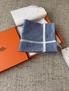 HERMES ハンカチ 青 Hロゴ　ポケットチーフ 楽天市場】【全品10%OFFクーポン】 エルメス ポケットチーフ 45