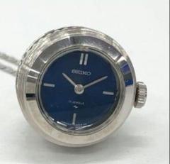 SEIKO ヴィンテージ ペンダントウォッチ 手巻き機械式 ブルーダイヤル セイコー 懐中時計 ペンダントウォッチ 30mm 11-0880 17石手巻