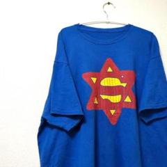 ヴィンテージ　古着　メンズ　Tシャツ　ブルー　プリント