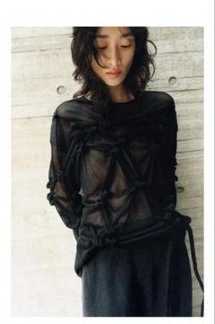 新作⭐︎ZARA ノット ギャザーセーター×FANGLU LIN コラボ S