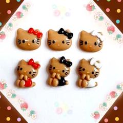 828が　日焼けキティ　ネイルパーツ　3d　キャラクター　ハローキティ　ギャルのサムネイル
