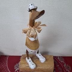 ♡木製アヒルのウェルカム人形 アジアン雑貨♡