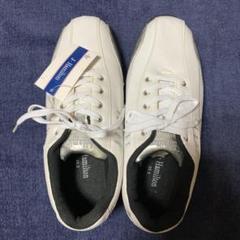 ［新品］J・Hamilton ゴルフシューズ　ホワイト✖︎シルバー　メンズ25.5