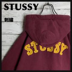 【即完モデル‼︎】STUSSY◎刺繍 スタジャンパーカー C641