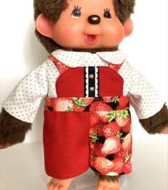 【週末値下げ】モンチッチ S用 服 イチゴ サロペット A
