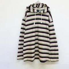 KKUA ボーダー カットソー パーカー コットン 【L】 マルチカラー