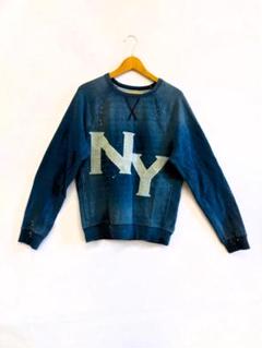 TALLEY NYロゴ スウェット Sサイズ デニムブルー