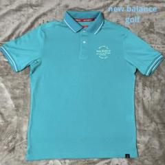 【美品】new balance golf ニューバランスゴルフ ラインポロシャツ